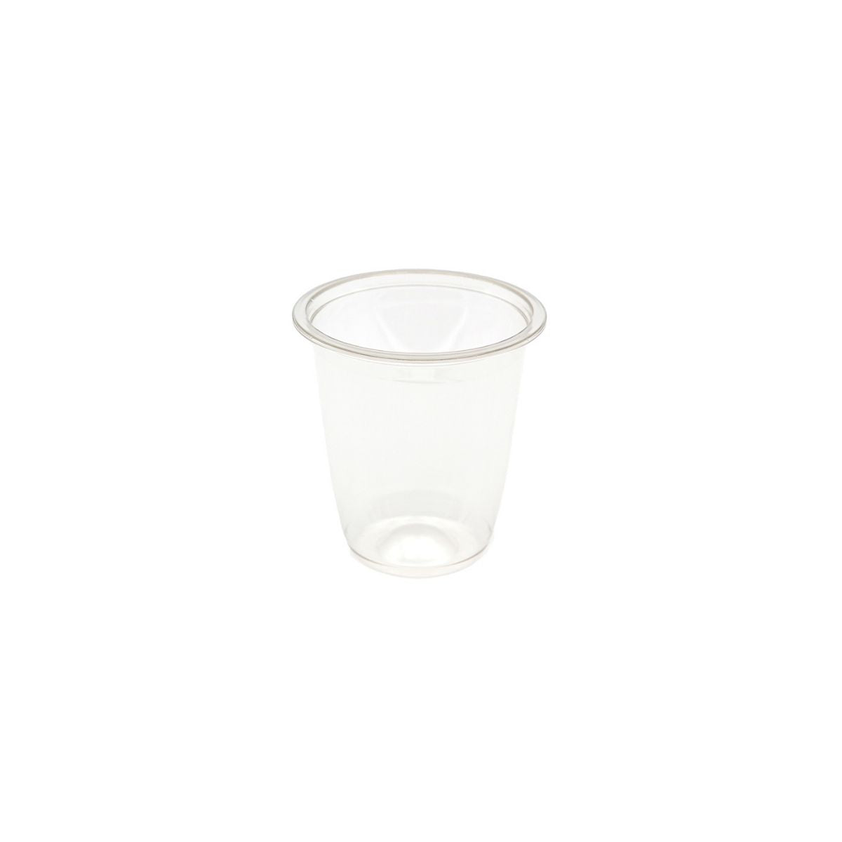 Vasetto trasparente di plastica vuoto