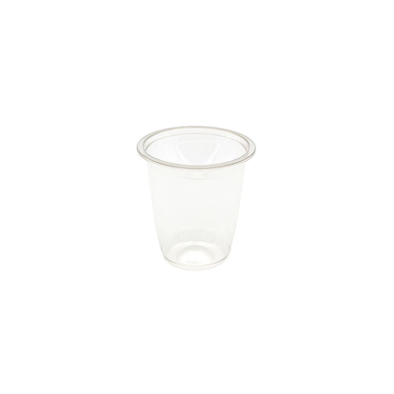 Vasetto trasparente di plastica vuoto