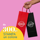 Shopper Bottiglia Personalizzate Nera e Rossa