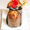 Mini panettone nel suo stampo e con fiocco verde 