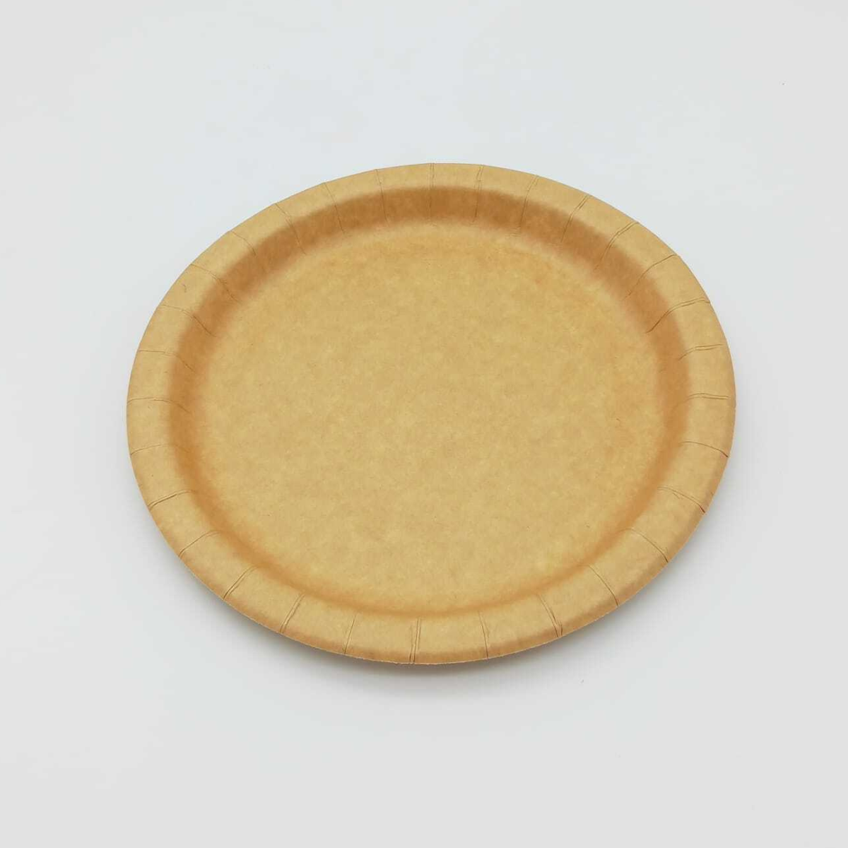 Piatto di carta color avana monouso 