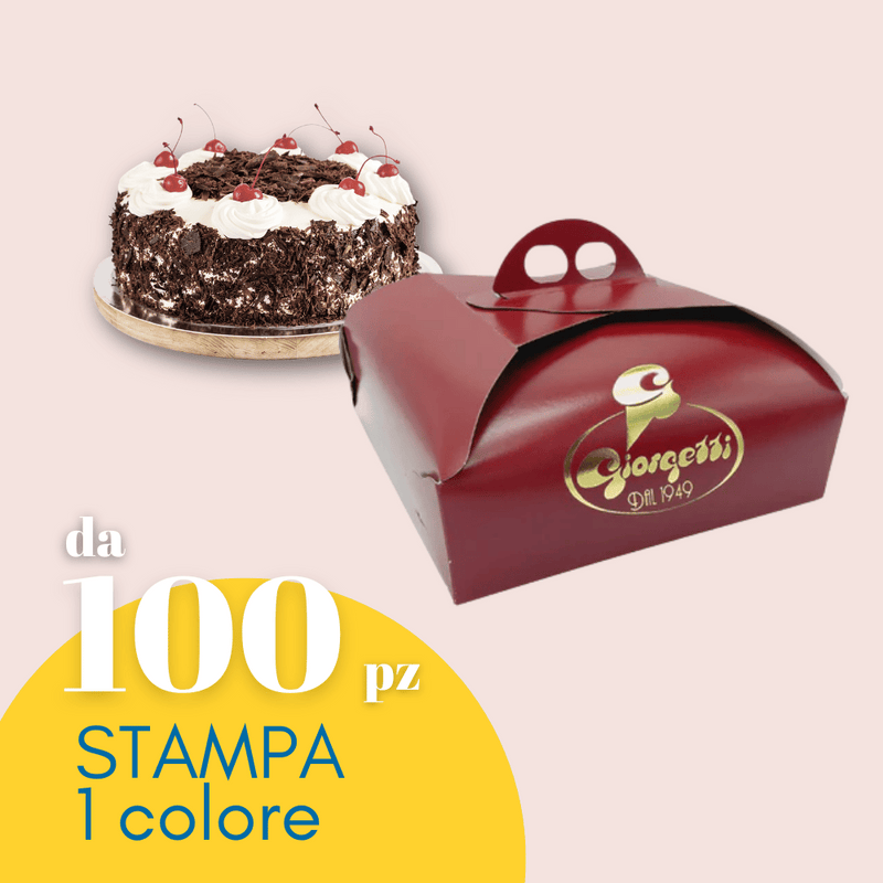 Scatole porta torte in cartoncino personalizzata con logo