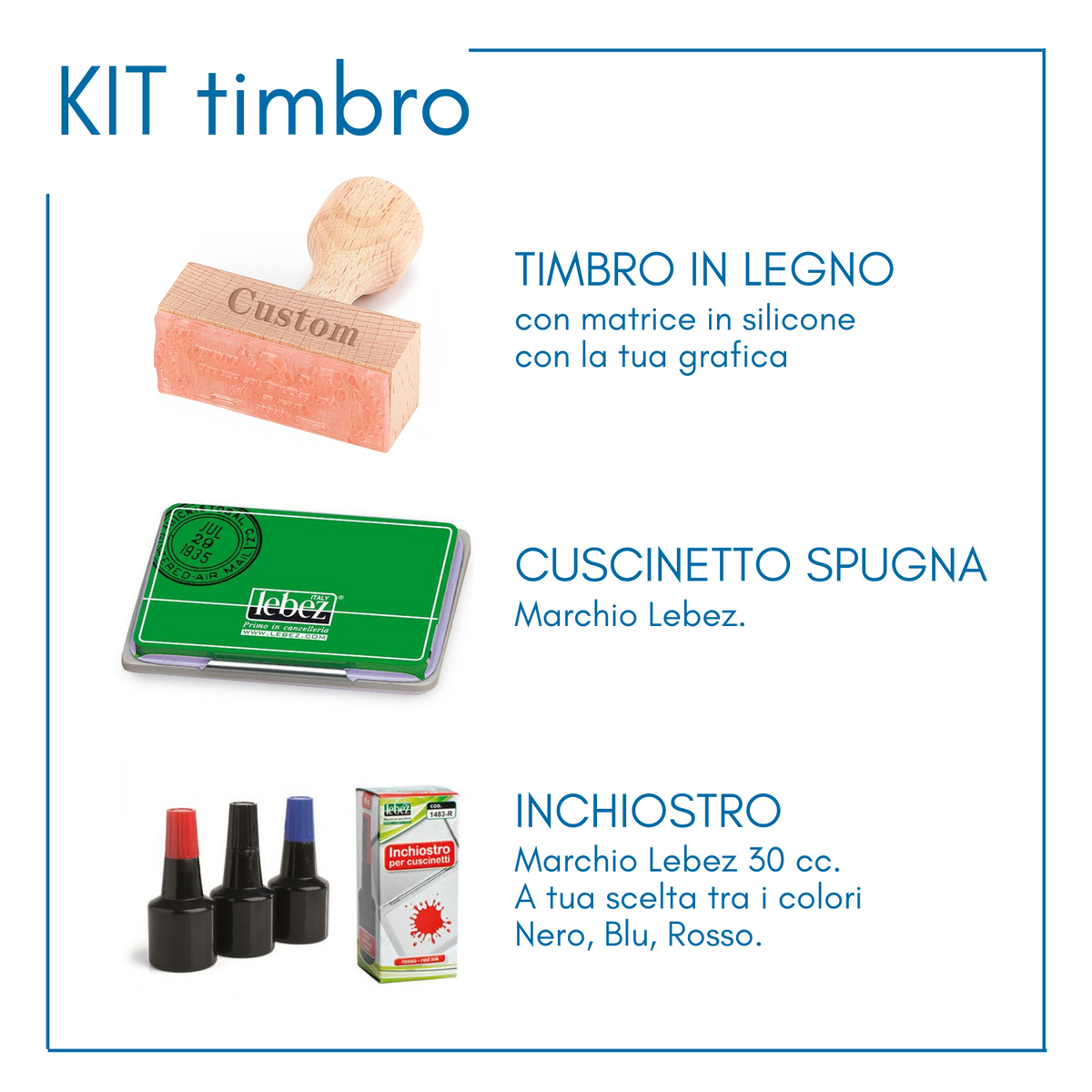 Kit di timbro personalizzato 