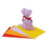 Buste regalo colorate stese ed una invece piena e col fiocco 