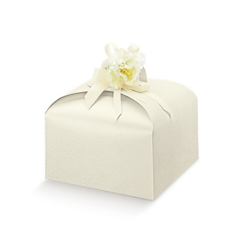 Scatola per panettone bianca pelle 