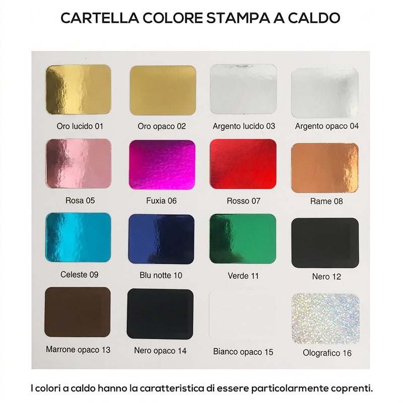 Cartella colori stampa a caldo 