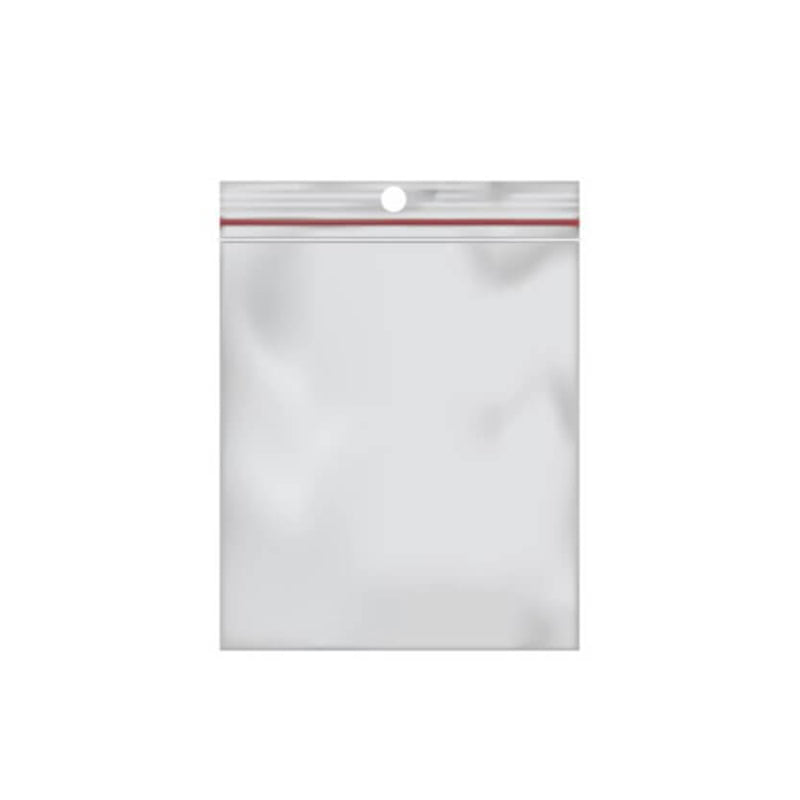 sacchetto di plastica con zip rossa