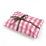 GIF carta alimentare a scacchi rosa e bianchi