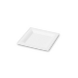 Piattino quadrato bianco in polpa di cellulosa