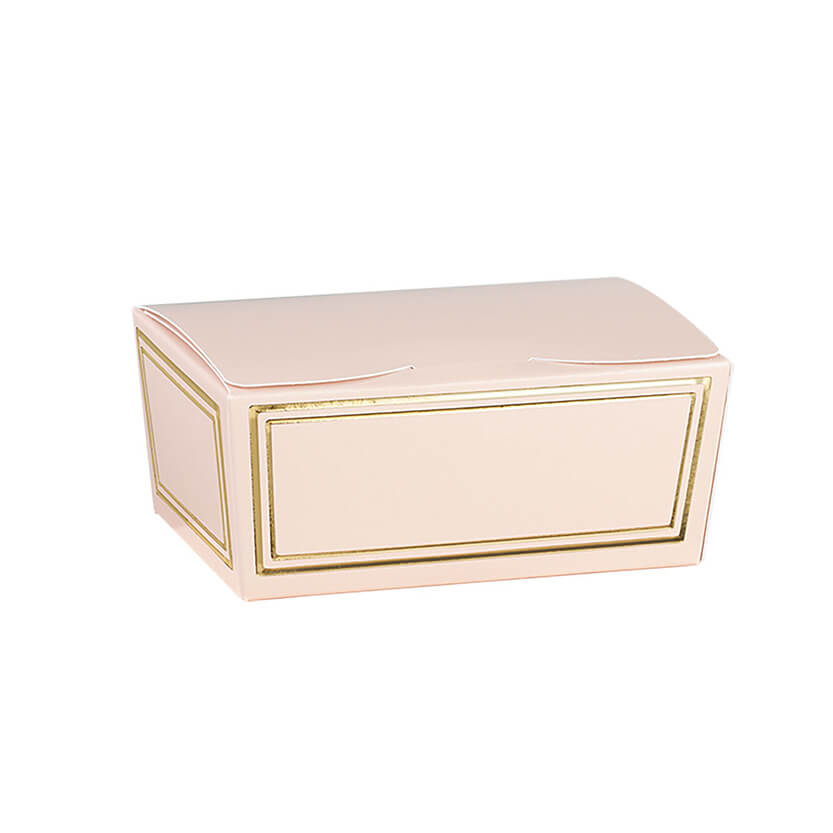 Ballottina rosa con righe e contorni dorati 