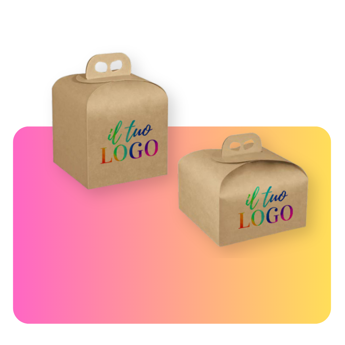 Banner con  scatole panettone personalizzate con il tuo logo 
