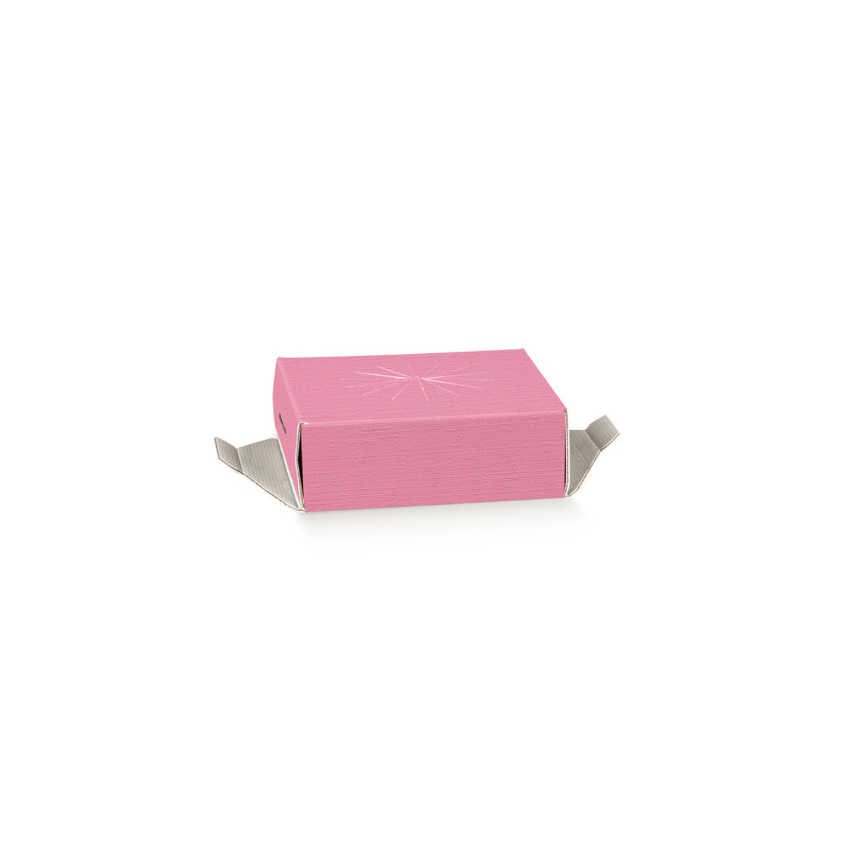 Base rosa per Scatola fucsia con finestra porta uovo di cioccolato
