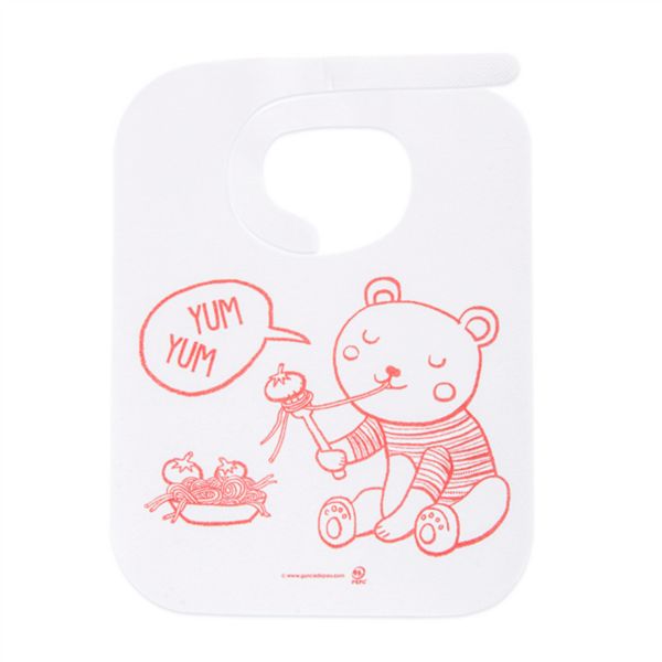 Bavaglino per bambini con orsetto rosso