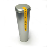 Barattolo di alluminio chiuso con adesivo giallo Drink for you