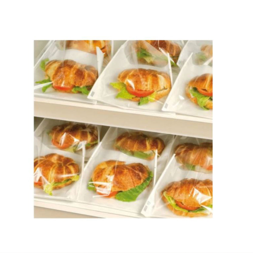 Cornetti farciti salati in buste trasparenti 