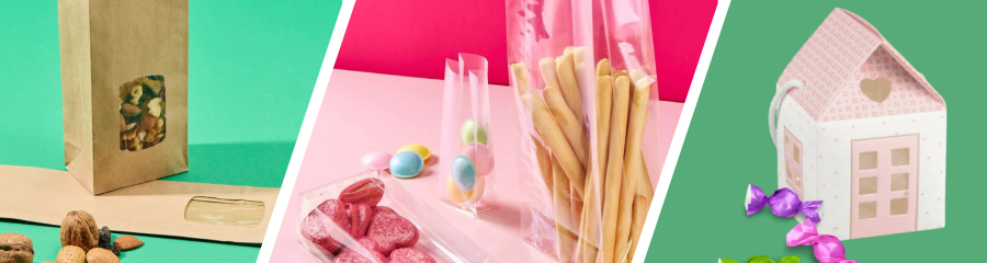 Banner con sacchetti e casetta 