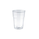 Bicchiere di plastica, monouso, trasparente, vuoto 