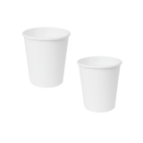 Bicchiere di cartoncino bianco in due misure