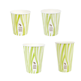 Set di 4 bicchieri compostabile verdi 
