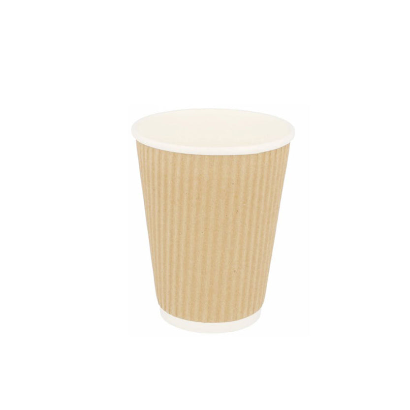 Bicchiere monouso di carta color avana