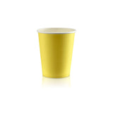 Bicchiere di carta monouso giallo