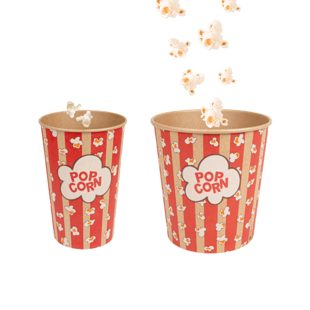Bicchieri da pop corn, diverse misure