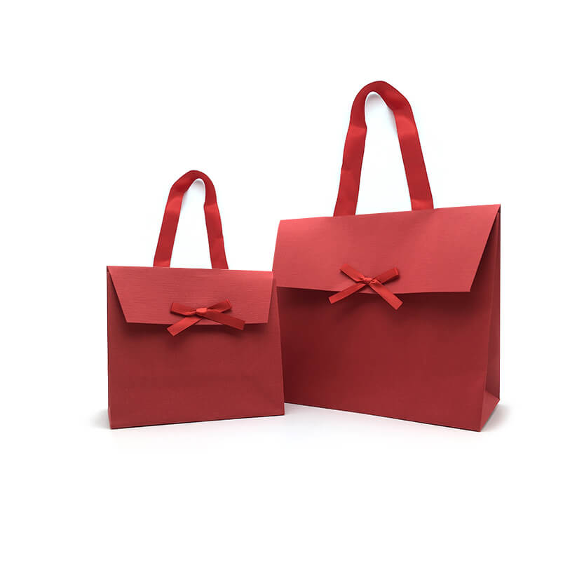 Buste eleganti rosse con fiocco due misure 