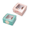 Scatole di cartone porta muffin colorate con finestra 