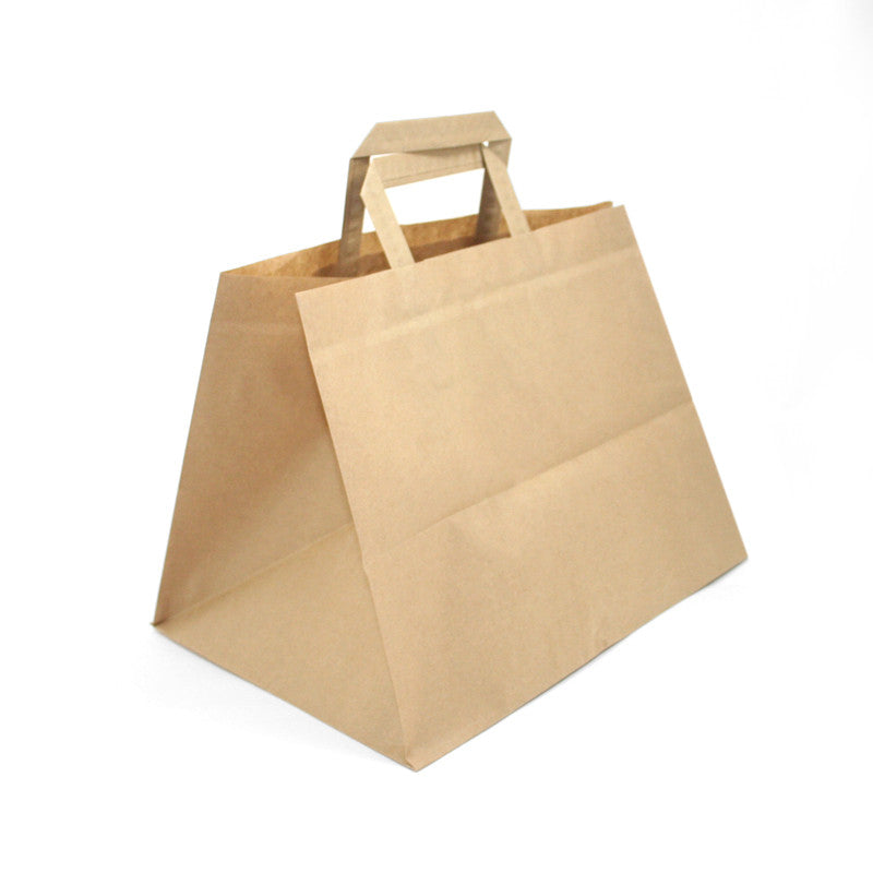 Shopper di carta color avana, fondo largo