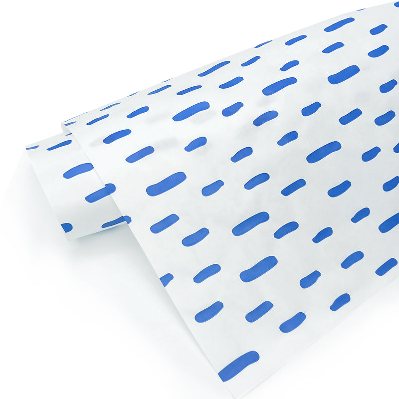Carta pasticceria a pois blu dettaglio