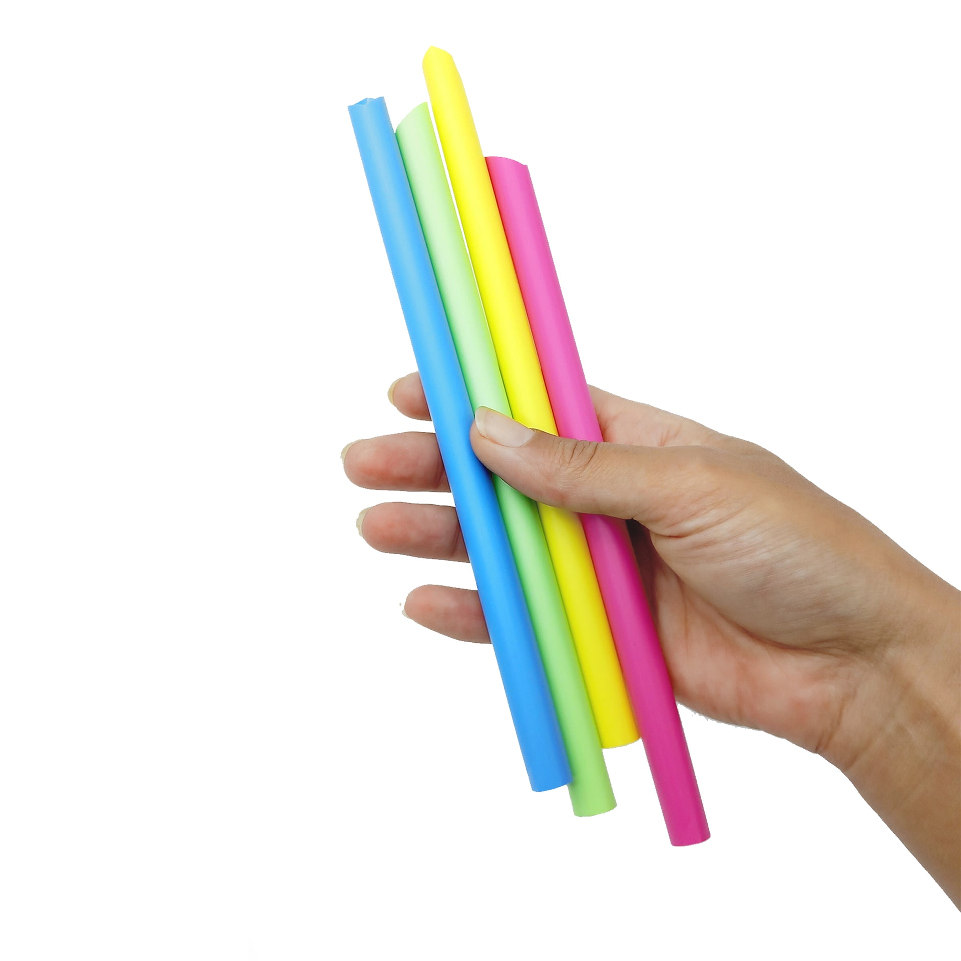 Cannucce per bubble tea, colorate rette da una mano