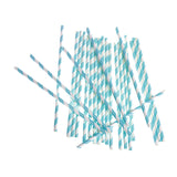 Cannucce sfuse di cartone bianco e azzurre 