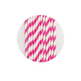 Dettaglio si cannucce bianche  righe fucsia