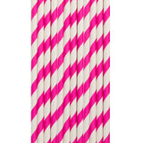 Cannuccie di carta bianche e fucsia