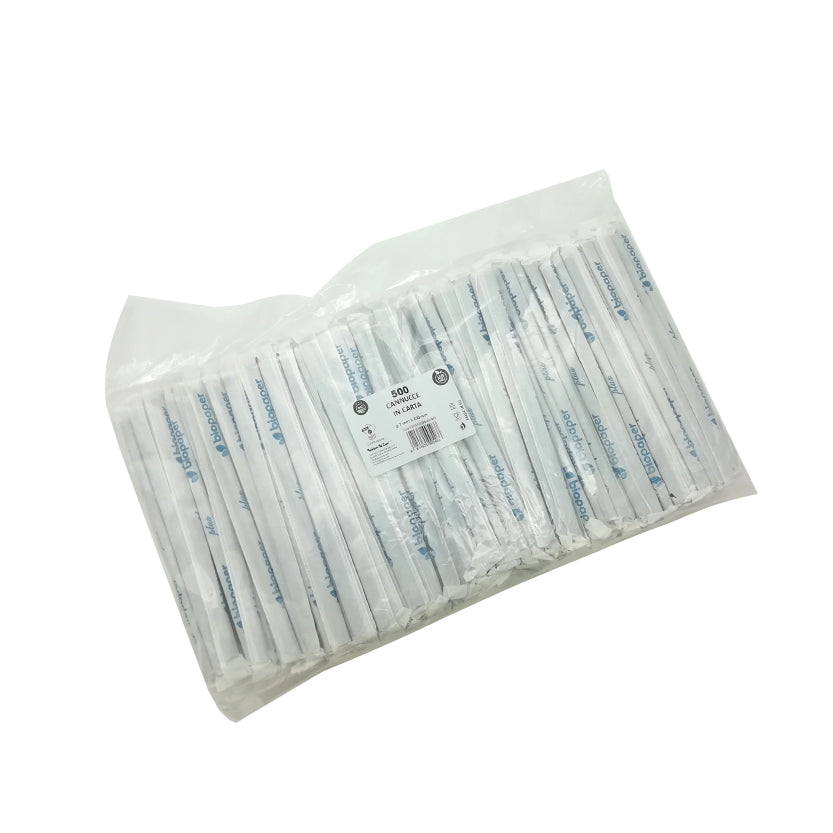 Confezione da 500 cannucce di carta 