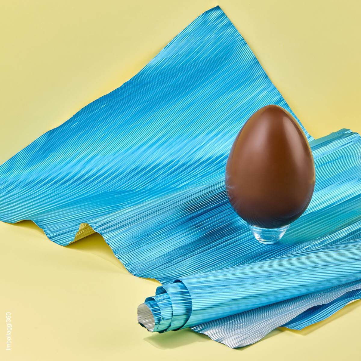 Carta pieghettata alluminio per alimenti colore esterno azzurro interno argento