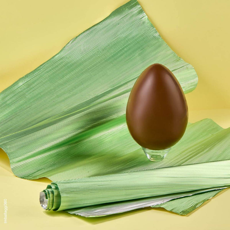 Carta alluminio colorata per alimenti colore esterno verde interno argento