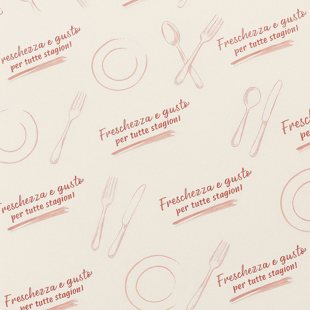 Carta per alimenti con stampa rossa, mostrata stesa