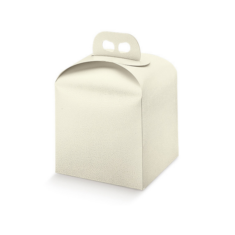 Scatola per panettone bianca pelle 