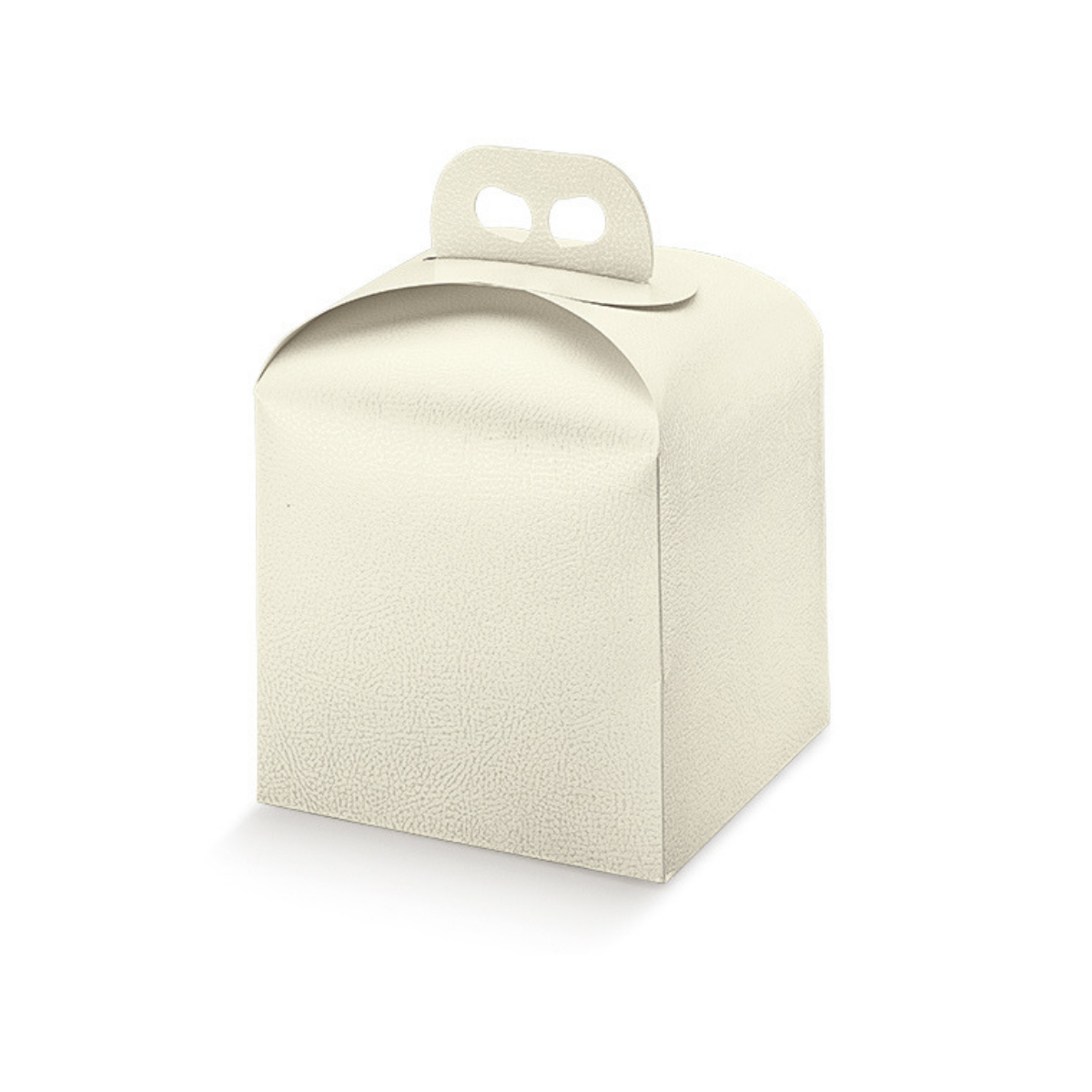 Scatola per panettone bianca pelle 