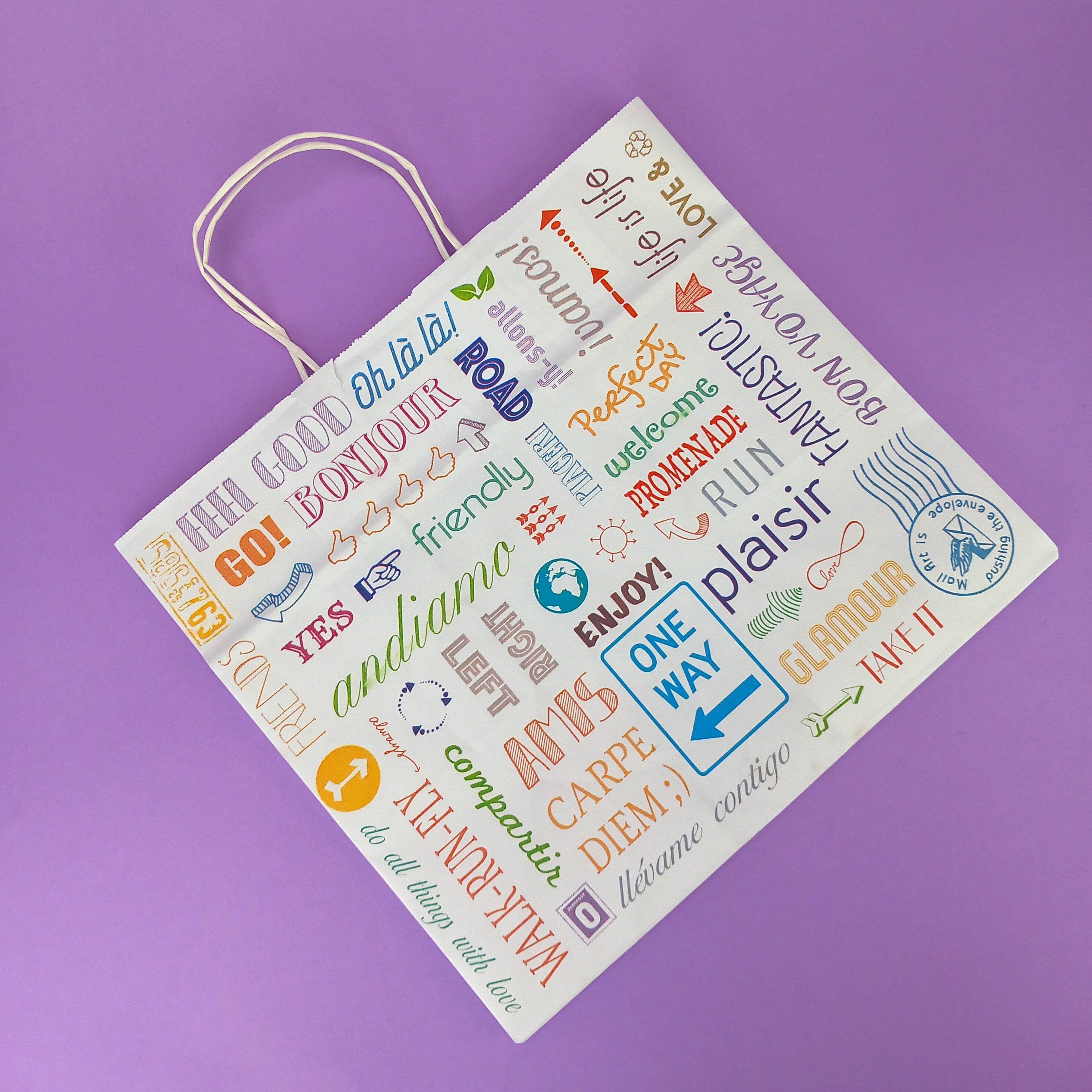 Shopper con grafica parole 