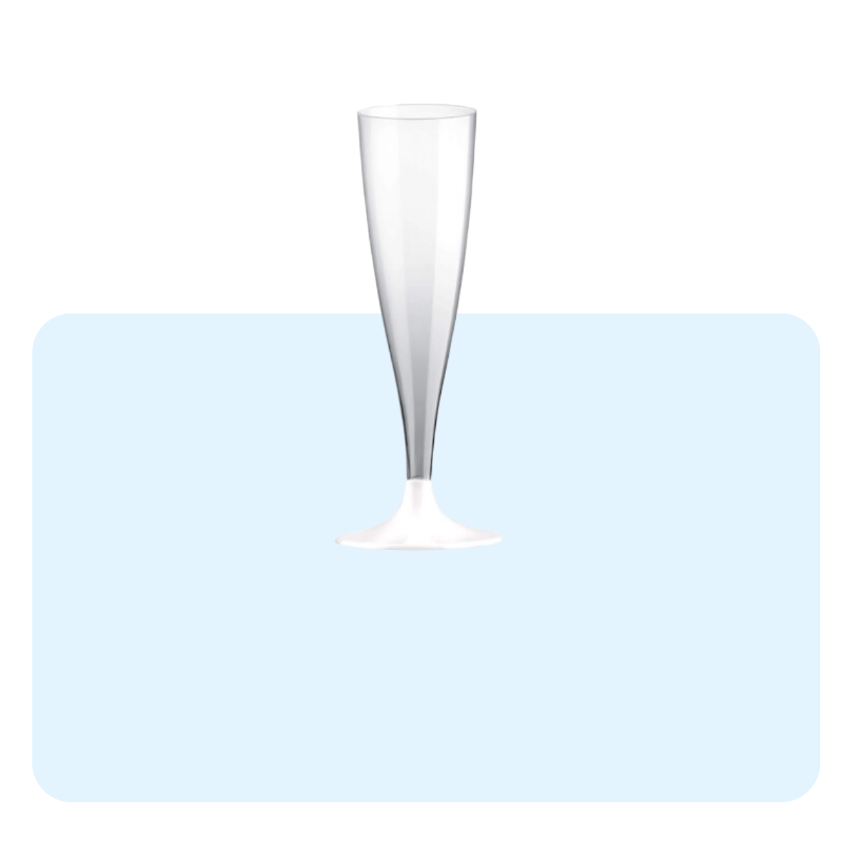 Banner con sfondo azzurro con: flute