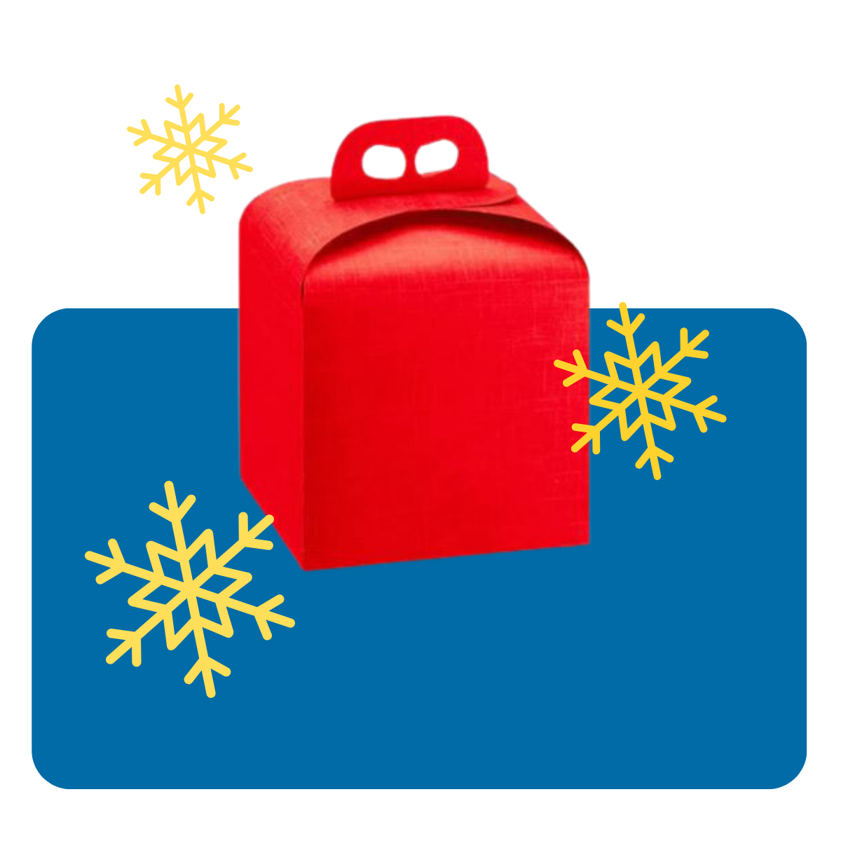 Scatola per panettone rossa 
