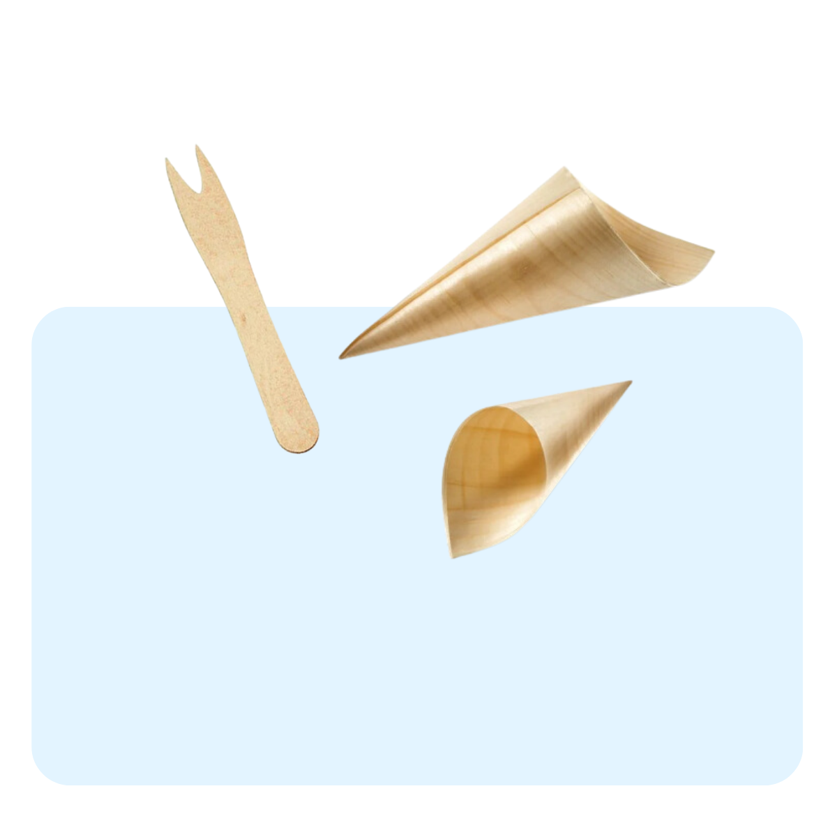 Banner con sfondo azzurro con: collezione finger food 