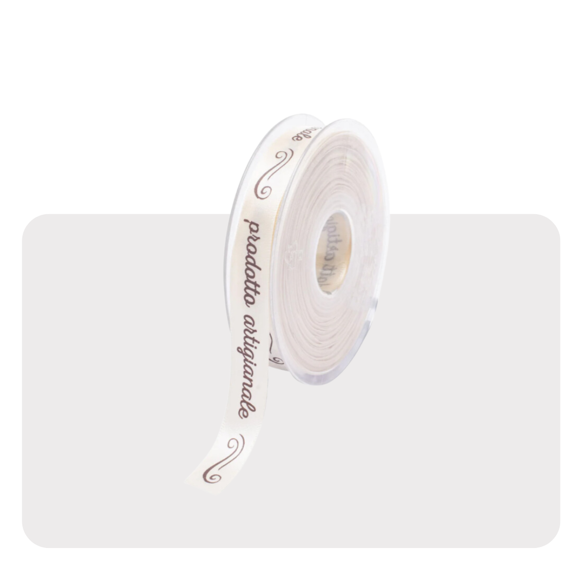 Nastro bianco con scritta prodotto artigianale