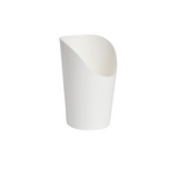 Cono bianco per cibo d'asporto vuoto