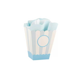 Contenitore per popcorn vuoto a righe azzurre