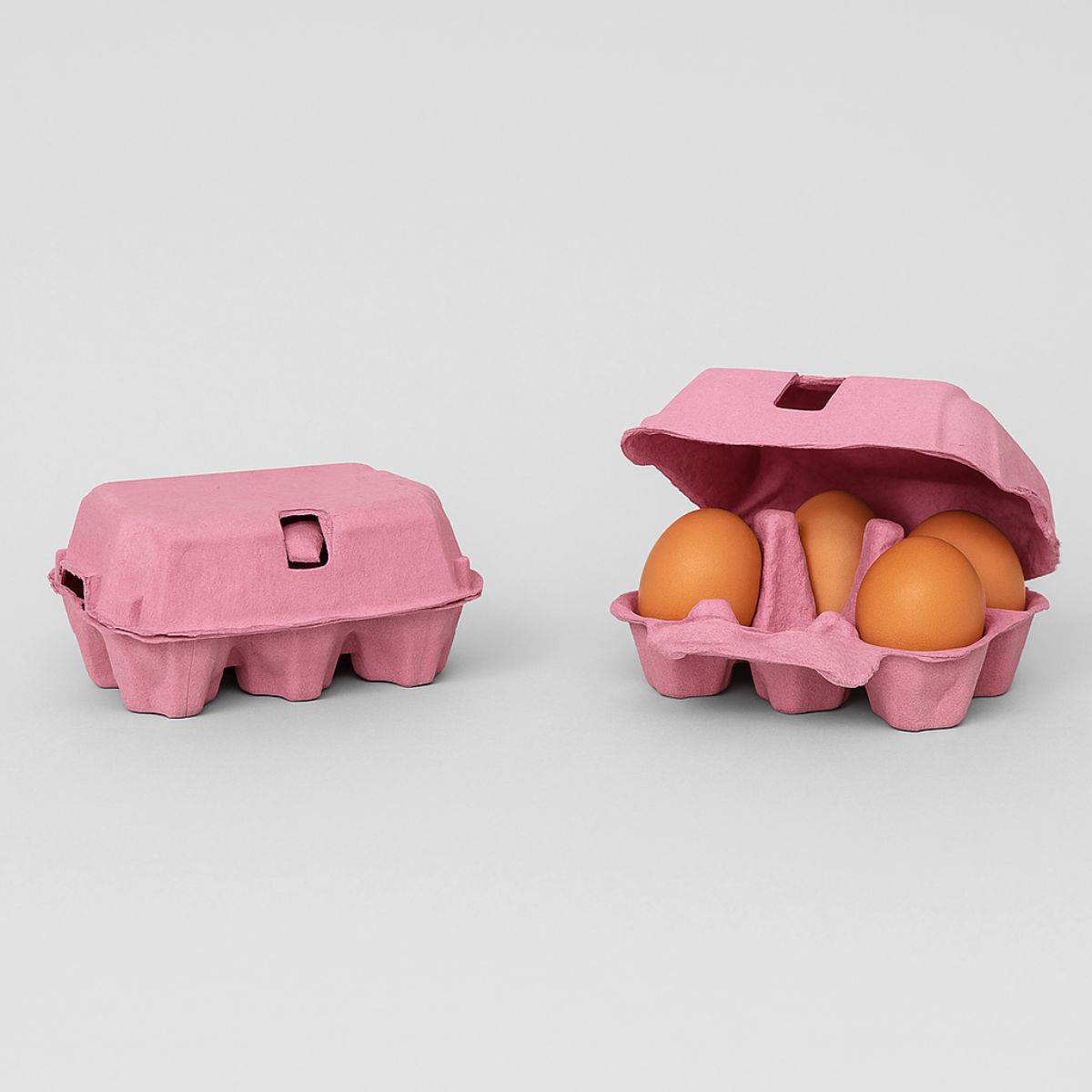 Vaschette portauova rosa – 100% compostabili € 0,188 Cad + Iva