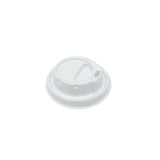 Coperchio bianco tondo con beccuccio per bicchiere da asporto 