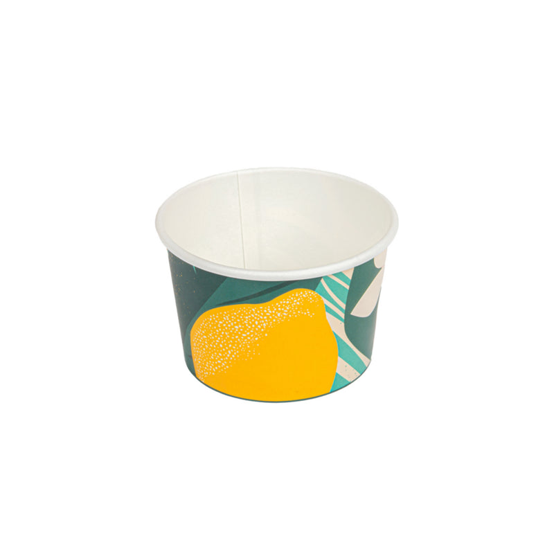 Coppetta di carta per gelato con fantasia tropicale 